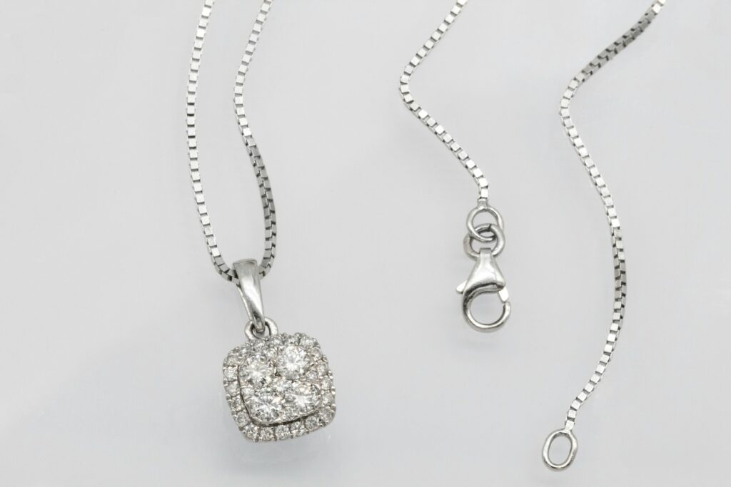 Necklace with a Diamond Pendant